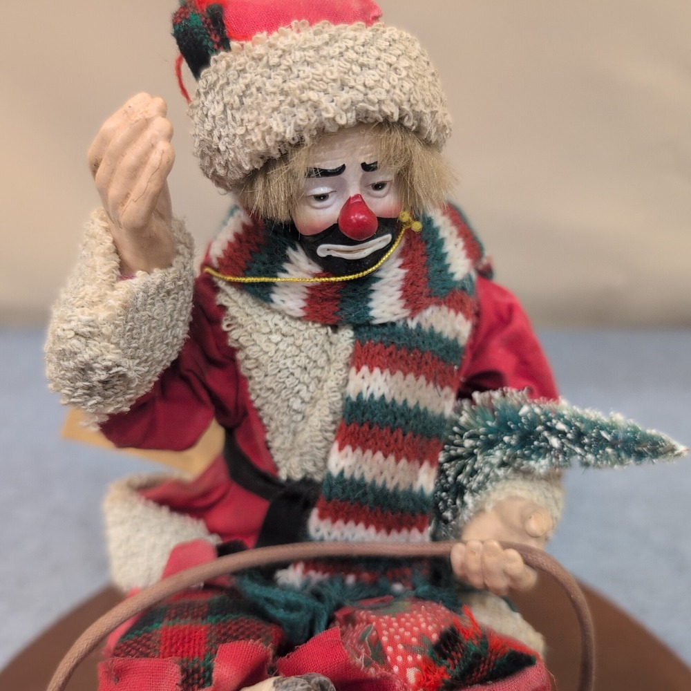 Emmett Kelly Jr REAL RAGS Watch Out Below Collection Clown Christmas Figurine - Picture 8 of 12